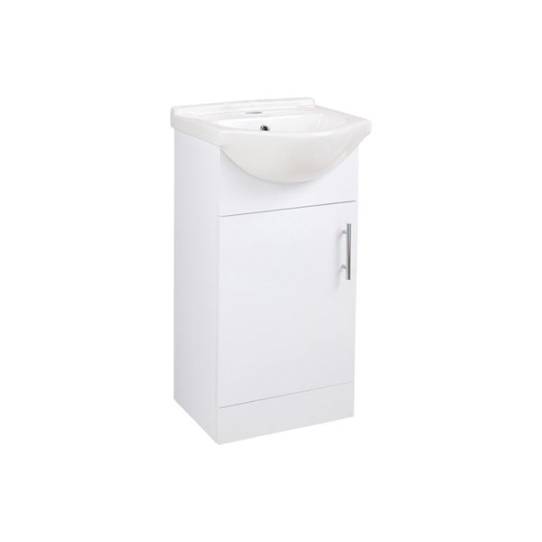 Picture of <3 Hemlock 450mm Basin Unit & Basin - White Gloss