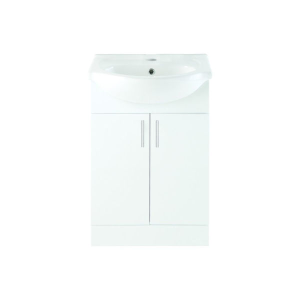 Picture of <3 Hemlock 560mm Basin Unit & Basin - White Gloss