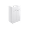 Picture of <3 Pear 610mm Floor Standing 2 Door Basin Unit & Basin - White Gloss