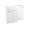 Picture of <3 Hazel 1100mm Floor Standing L-Shape Pack & Basin (LH) - White Gloss