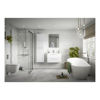 Picture of <3 Bass 610mm 2 Drawer Wall Unit & Basin - White Gloss