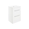 Picture of <3 Bass 610mm 2 Drawer Floor Unit & Basin - White Gloss