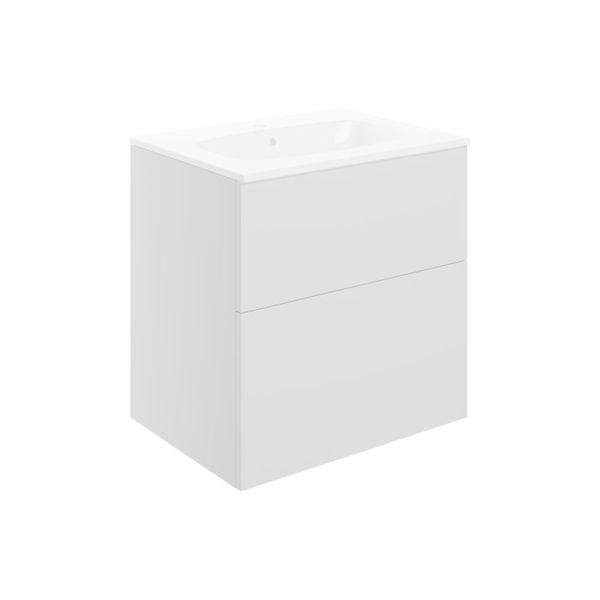 Picture of <3 Berry 610mm Wall Hung 2 Drawer Basin Unit & Basin - Matt White