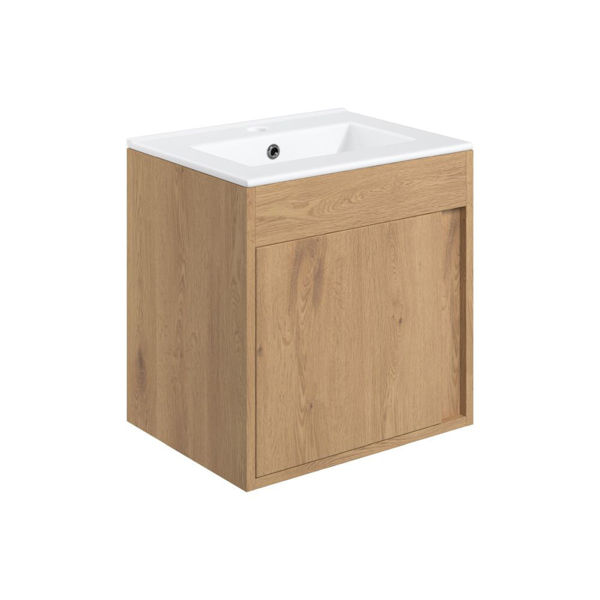 Picture of <3 Bonsai 510mm Wall Hung Unit Inc. Basin - Seville Oak