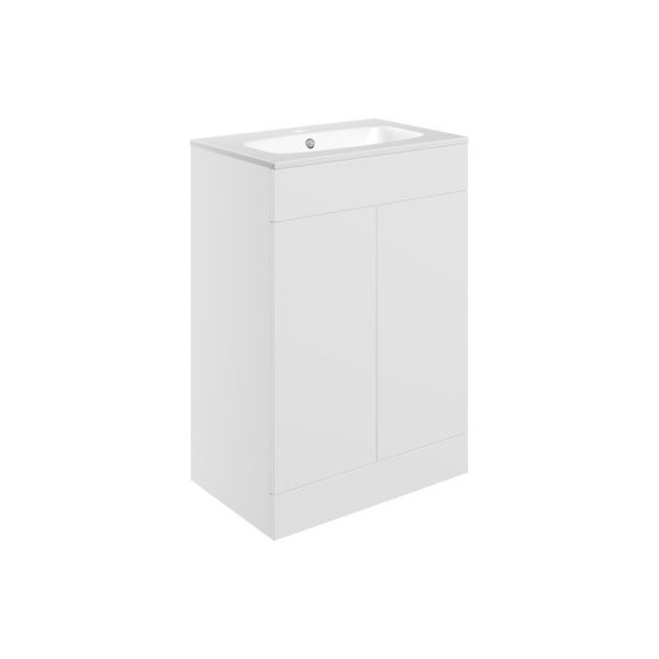 Picture of <3 Berry 615mm Floor Standing 2 Door Basin Unit & Basin - Matt White