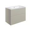 Picture of <3 Berry 815mm Wall Hung 2 Drawer Basin Unit & Basin - Matt Latte