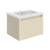 Picture of <3 Butterfly 615mm Wall Hung 1 Drawer Basin Unit & Basin - Matt Cotton