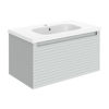 Picture of <3 Butterfly 815mm Wall Hung 1 Drawer Basin Unit & Basin - Matt Mineral Grey