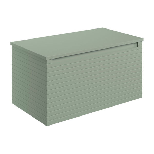 Picture of <3 Butterfly 800mm Wall Hung 1 Drawer Basin Unit & Worktop - Matt Willow Green