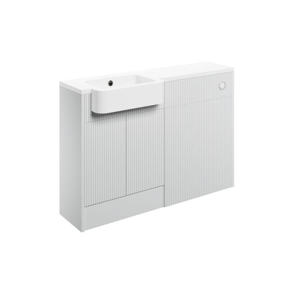 Picture of <3 Beat 1242mm Basin & WC Unit Pack (RH) - Matt White