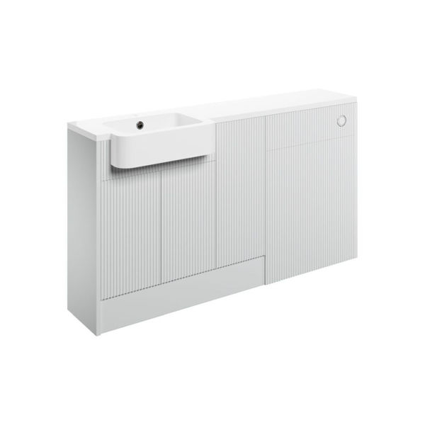 Picture of <3 Beat 1542mm Basin  WC & 1 Door Unit Pack (LH) - Matt White