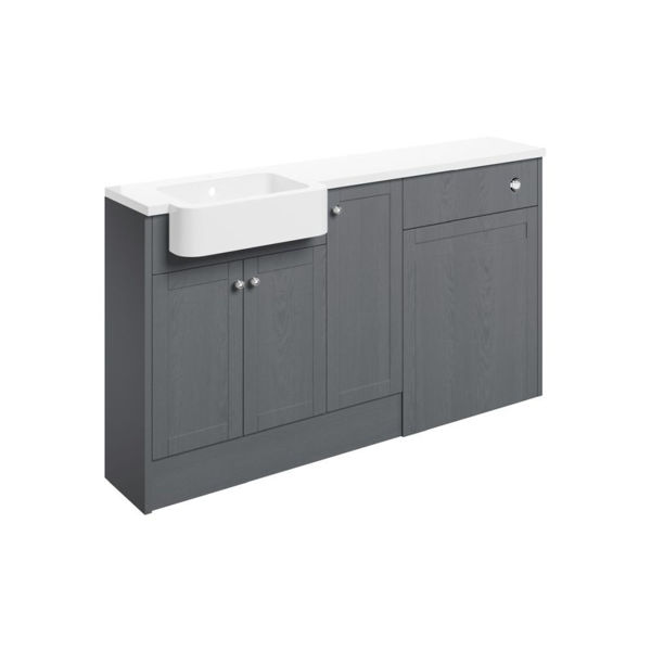 Picture of <3 Eucalyptus 1542mm Basin  WC & 1 Door Unit Pack (LH) - Grey Ash