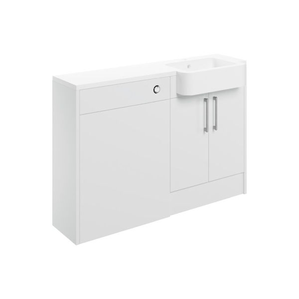 Picture of <3 Blaze 1242mm Basin & WC Unit Pack (LH) - White Gloss