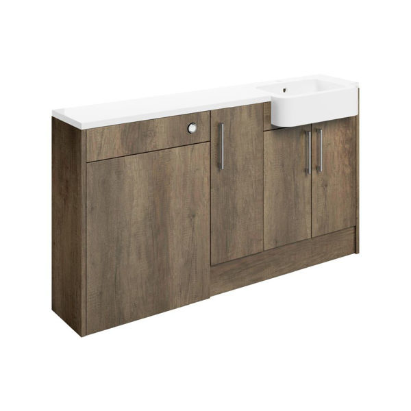 Picture of <3 Blaze 1542mm Basin  WC & 1 Door Unit Pack (LH) - Nebraska Oak