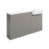 Picture of <3 Sage 1542mm Basin  WC & 1 Door Unit Pack (LH) - Pearl Grey Gloss