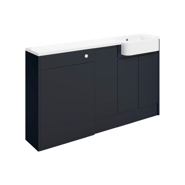 Picture of <3 Sage 1542mm Basin  WC & 1 Door Unit Pack (LH) - Matt Indigo Blue