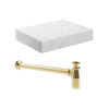 Picture of <3 Mondo 600mm Wall Hung White Marble Basin Shelf & Brushed Brass Bottle Trap