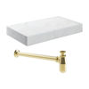 Picture of <3 Mondo 800mm Wall Hung White Marble Basin Shelf & Brushed Brass Bottle Trap