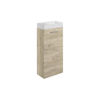 Picture of <3 Pear 410mm Floor Standing 1 Door Basin Unit & Basin - Oak