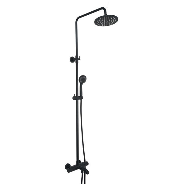 Picture of JTP Vos 3 Outlet Bath Shower Mixer Black