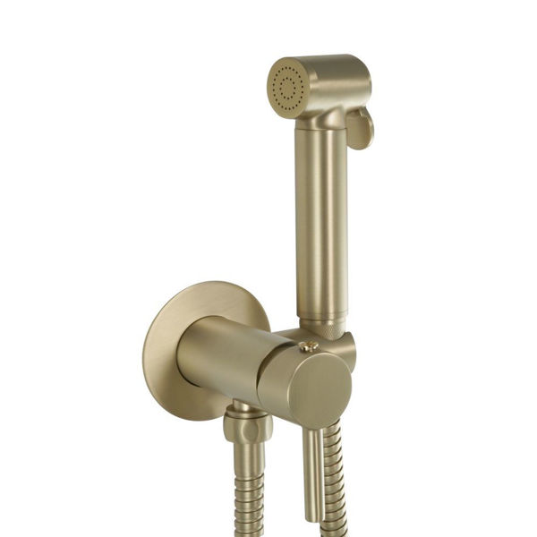 Picture of JTP VOS Douche Set Single Lever Temperature Control Brushed Brass